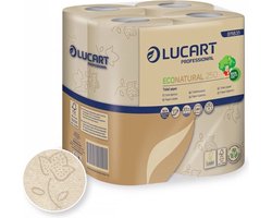 Lucart - climate pack 192 rollen - Econatural toiletpapier - 200 vellen per rol - 2 laags - circulair en klimaatneutraal product - zeer zacht