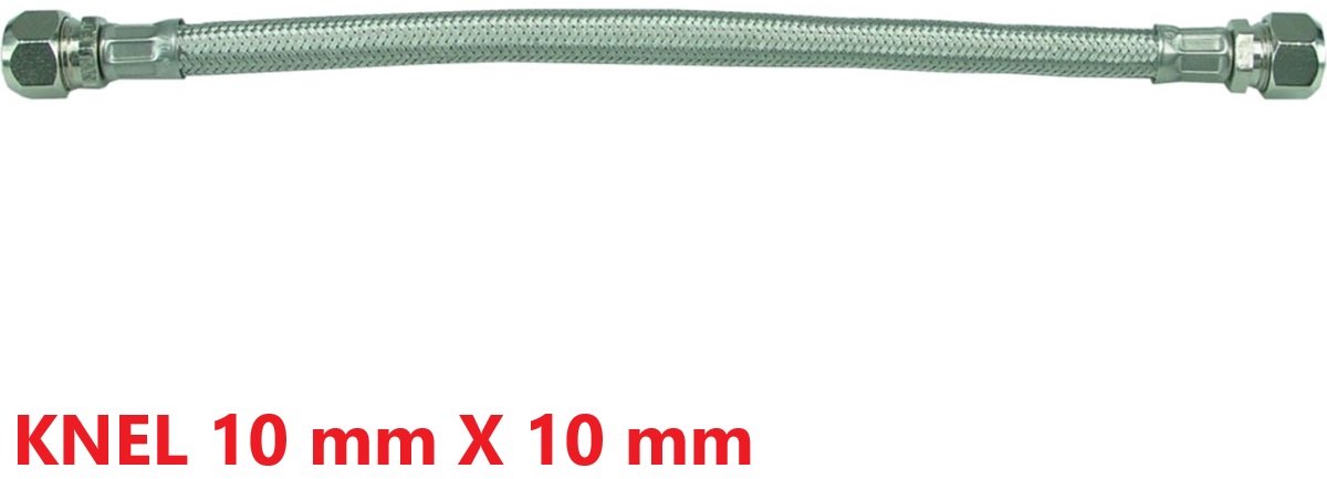 Flexibele aansluitslang 10mm bi x 10mm bi 30cm RVS