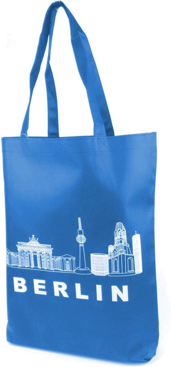 Jute Boodschappentas met Berlijn Print - Duurzame Shopper Tas voor Dagelijks Gebruik