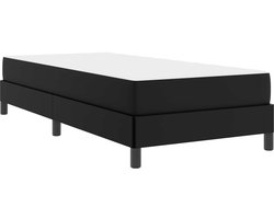 vidaXL - Bedframe - met - matras - Zwart - 90 - x - 200 - cm - Stof