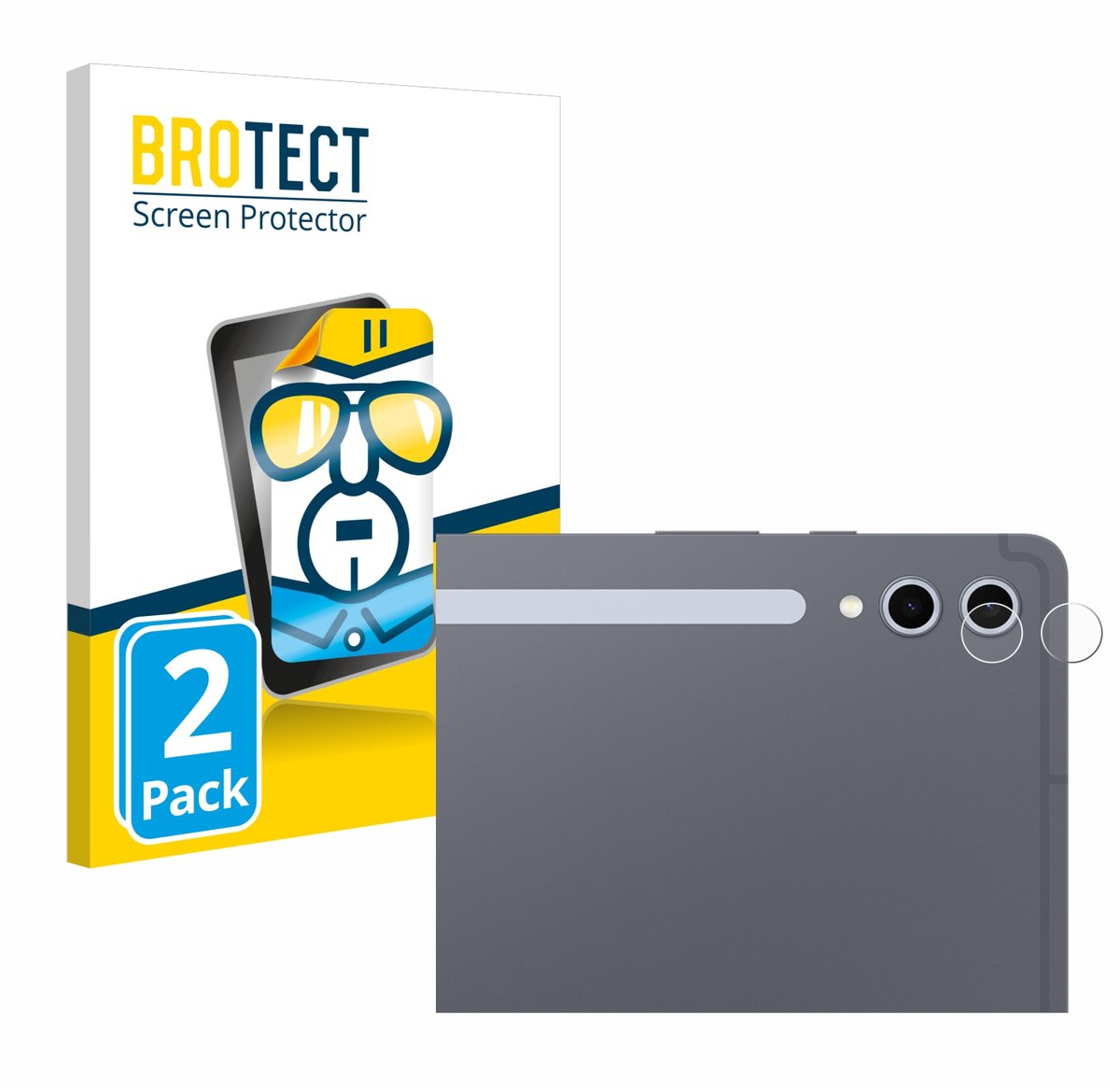 BROTECT - Screenprotector voor Samsung Galaxy Tab S10 Plus 5G (ALLEEN Camera Lens) - Folie Beschermfolie transparant 2 Stuks