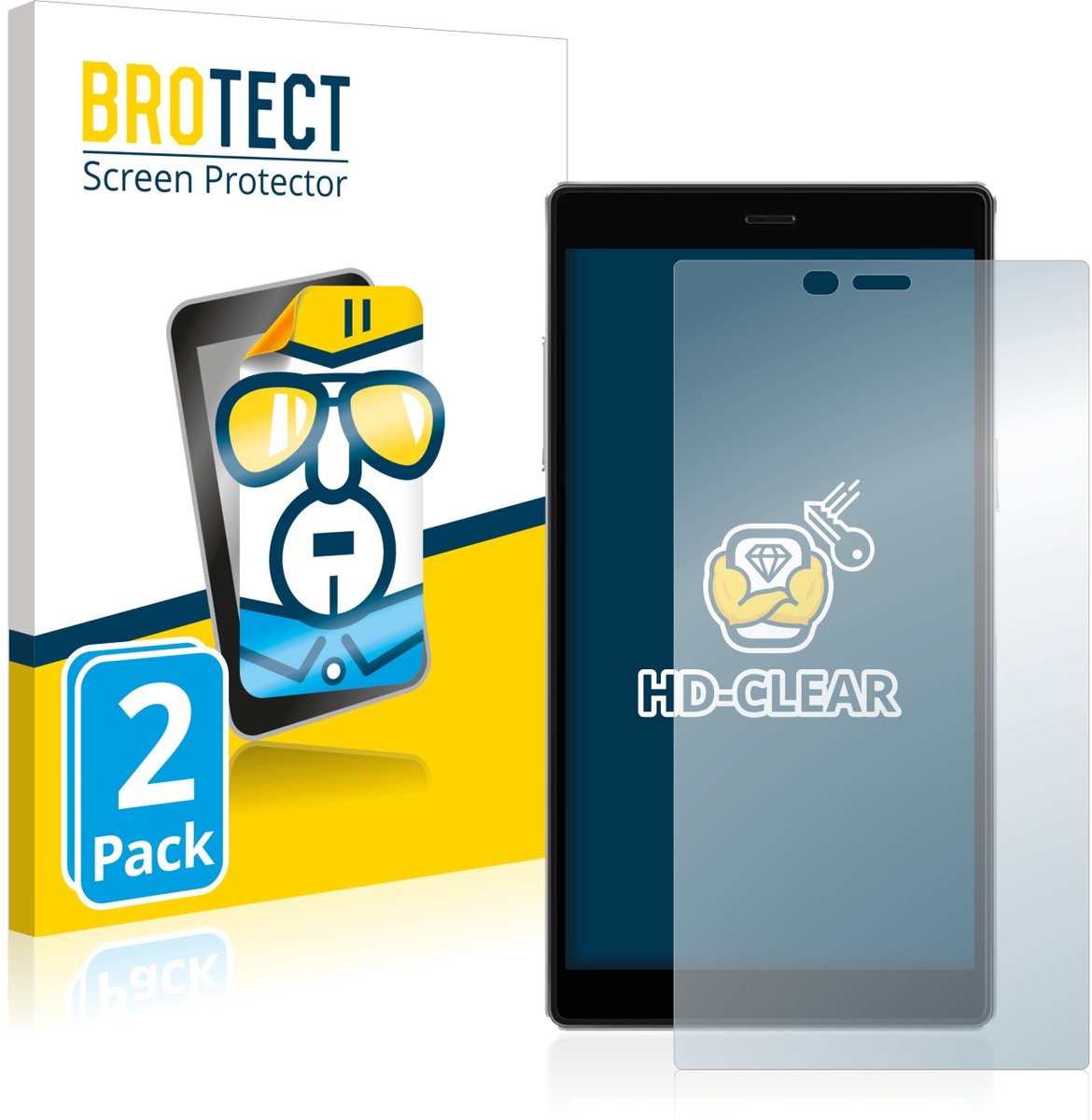 BROTECT - Screenprotector voor GlocalMe G4 Pro - Folie Beschermfolie transparant 2 Stuks