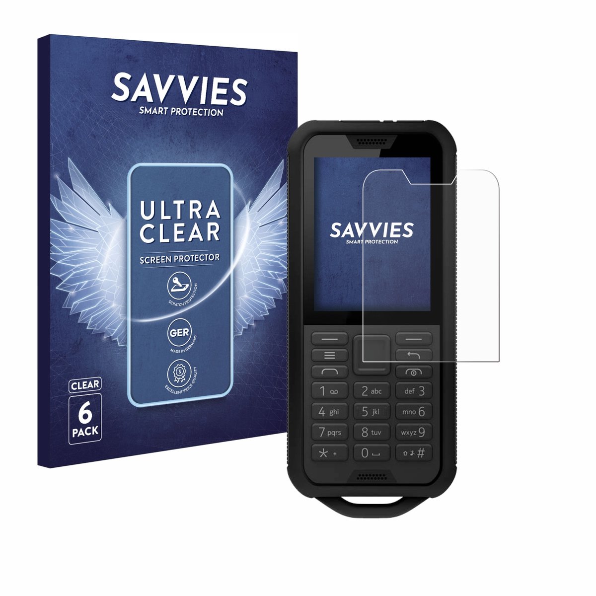 Savvies - Screenprotector voor Nokia 800 Tough - Folie Beschermfolie transparant 6 Stuks