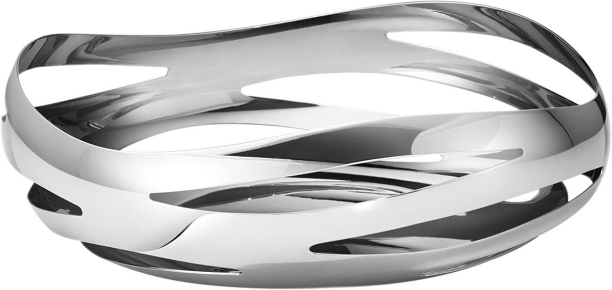 RVS Brood- en Fruitmand Design Sierlijk Gebogen 24cm