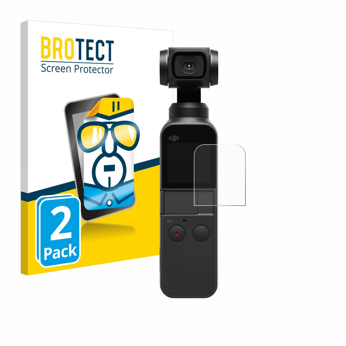BROTECT - Screenprotector voor DJI Osmo Pocket 2 - Folie Beschermfolie transparant 2 Stuks