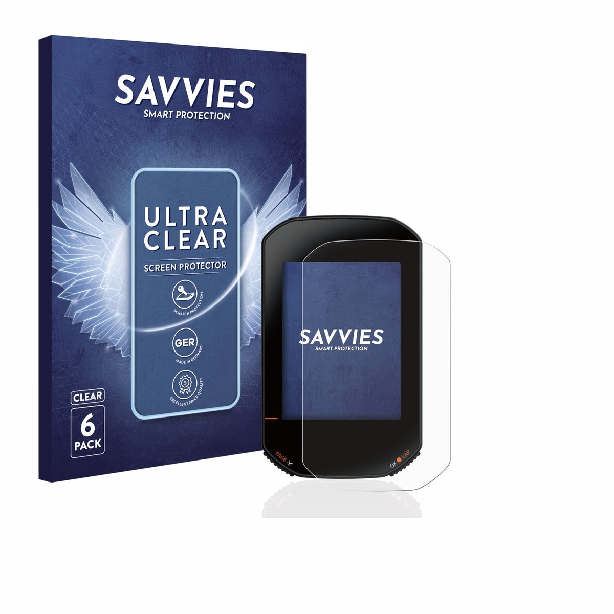 Savvies - Screenprotector voor Bryton Rider 420 - Folie Beschermfolie transparant 6 Stuks