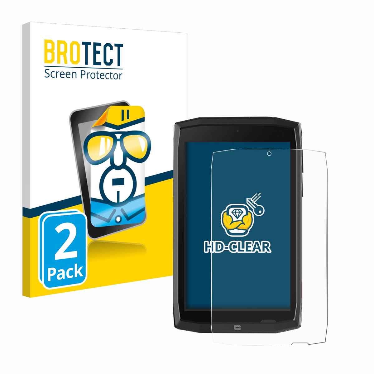 BROTECT - Screenprotector voor Crosscall Core T4 - Folie Beschermfolie transparant 2 Stuks