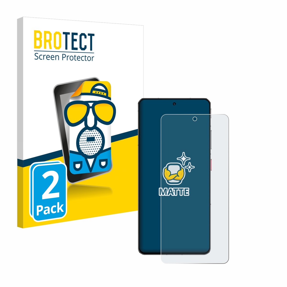 BROTECT - Screenprotector voor ZTE Nubia Z60S Pro - Folie Beschermfolie matte 2 Stuks