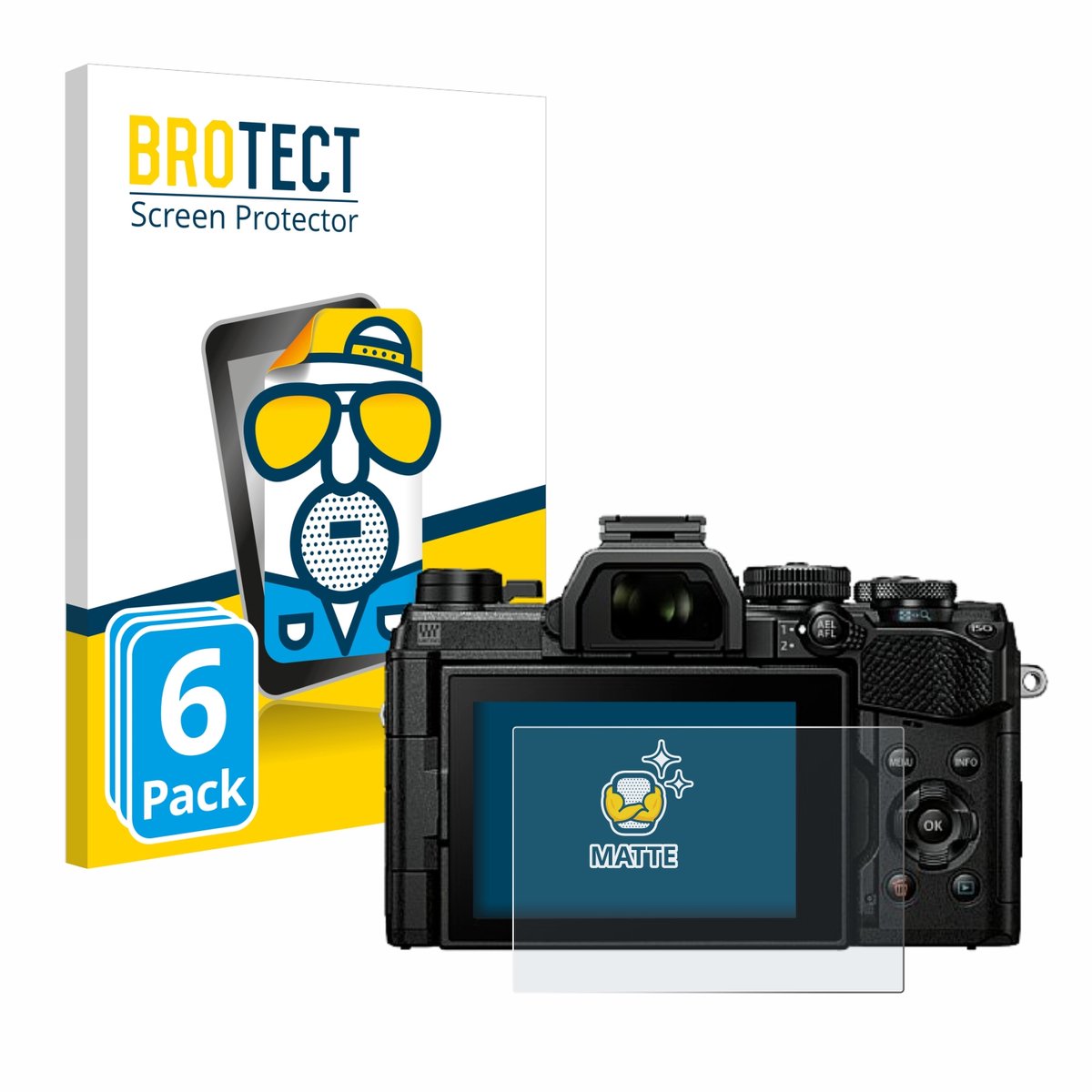 BROTECT - Screenprotector voor Olympus OM System OM-5 - Folie Beschermfolie matte 6 Stuks