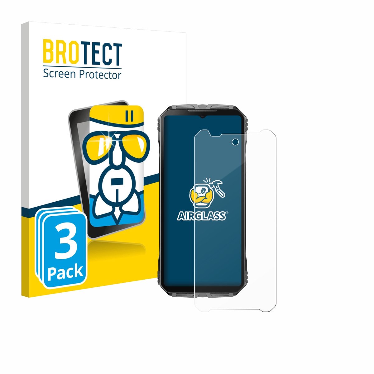 Screenprotector 3 Stuks voor Doogee V40 Pro Beschermglas transparant