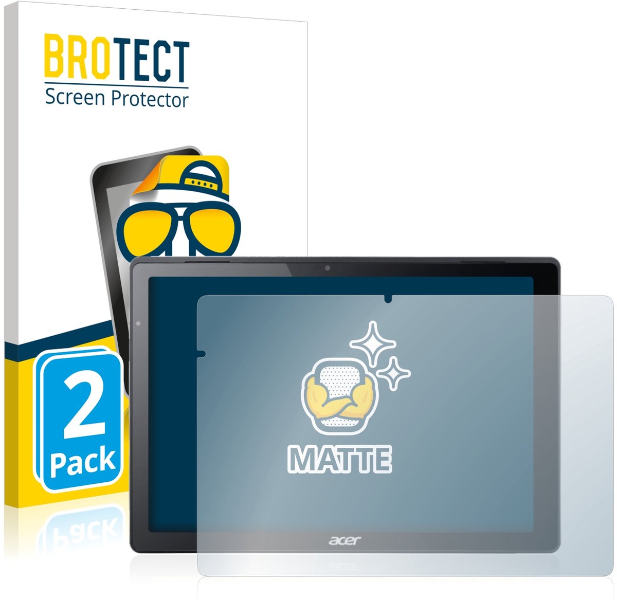 BROTECT - Screenprotector voor Acer Switch Alpha 12 - Folie Beschermfolie matte 2 Stuks
