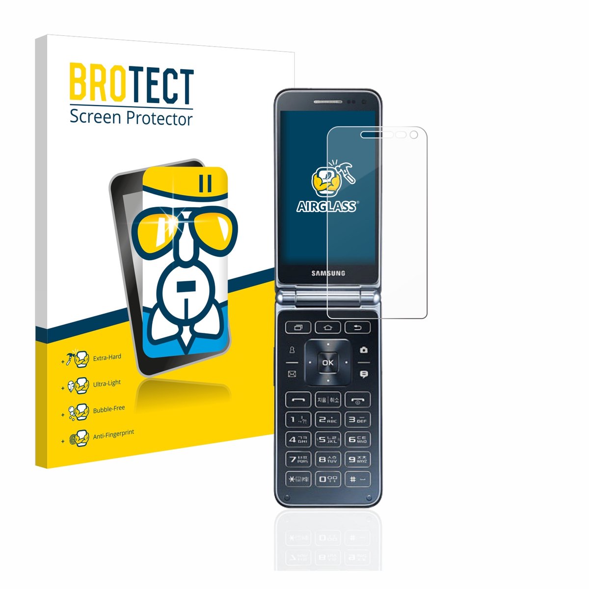 Screenprotector voor Samsung Galaxy Folder 2 Beschermglas transparant