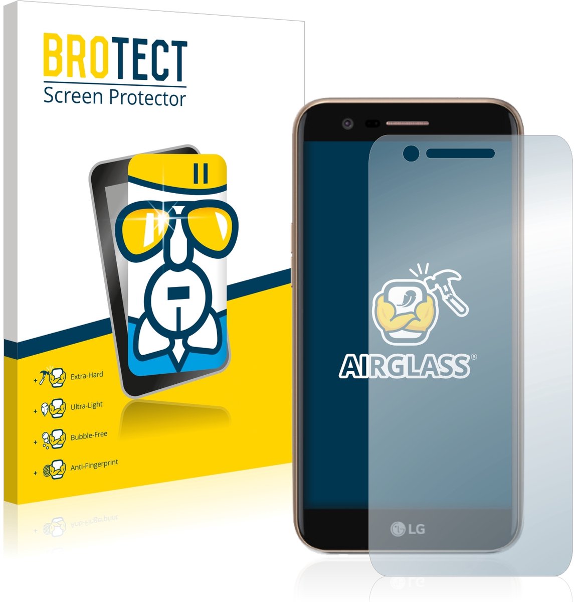 Screenprotector voor LG K10 2017 Beschermglas transparant