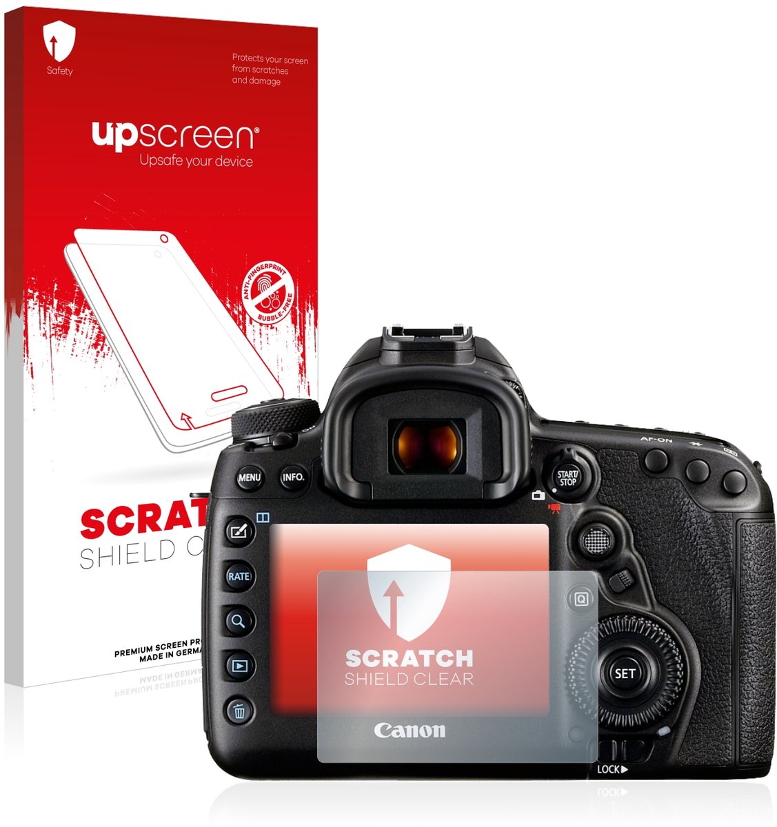 upscreen - Screenprotector voor Canon EOS 5D Mark IV - Folie Beschermfolie transparant