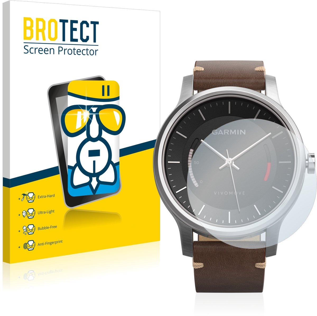 Screenprotector voor Garmin vivomove Beschermglas transparant