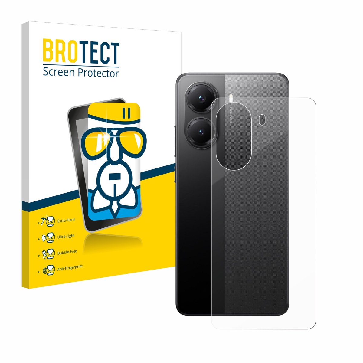 Screenprotector voor Xiaomi Poco X7 Pro (Achterkant) Beschermglas transparant