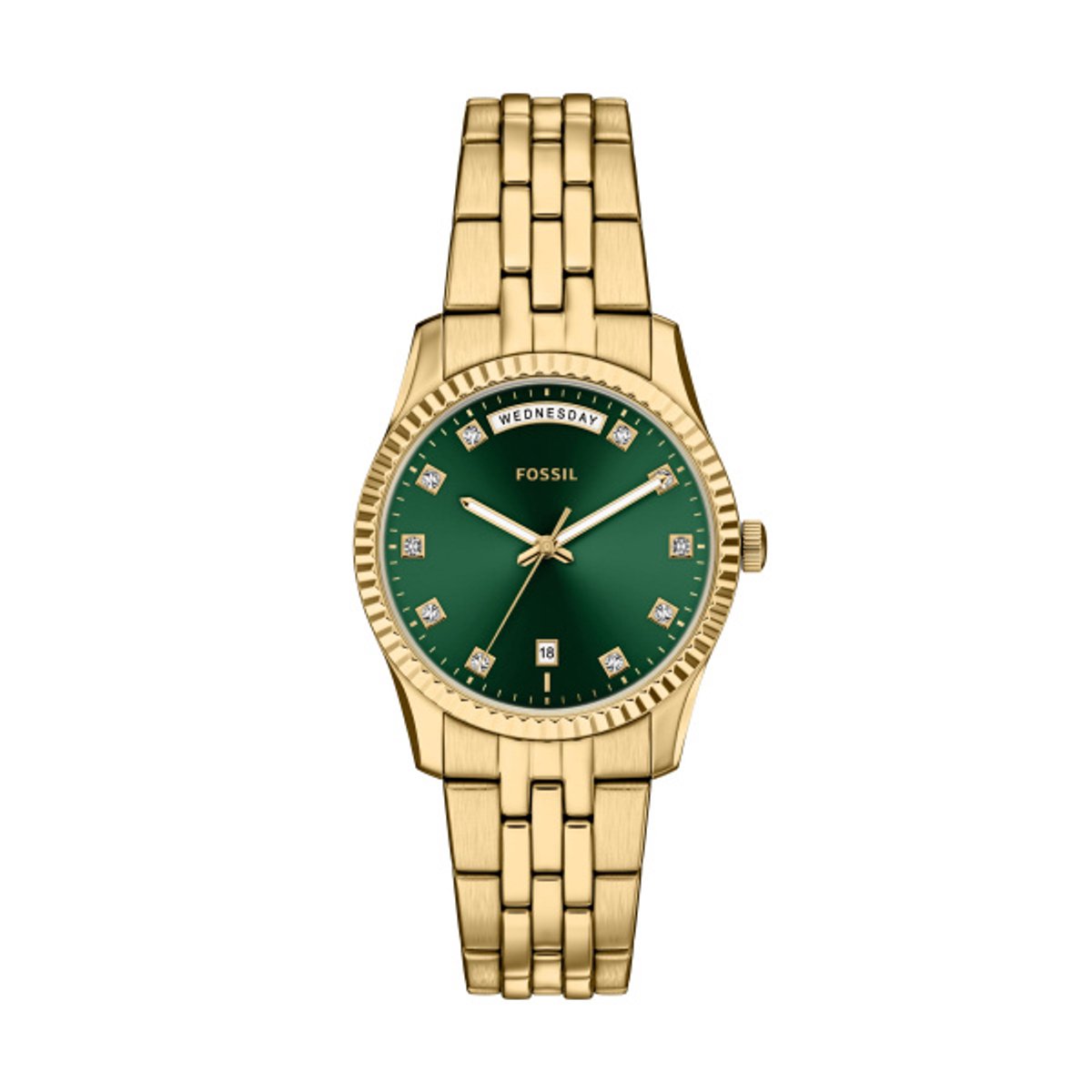 FOSSIL ES5460 Vrouwen Horloge 34 mm Goudkleurig