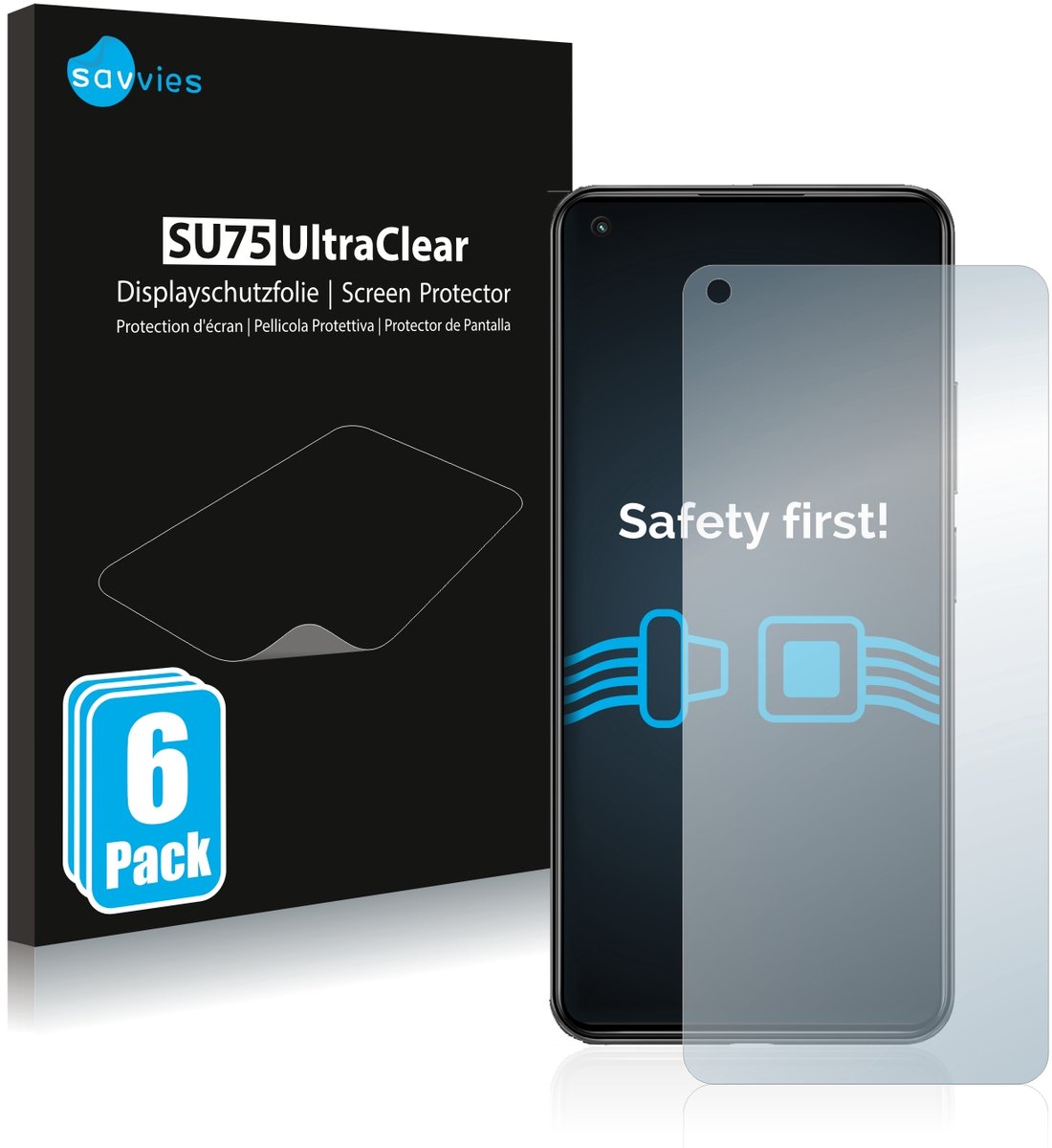 Savvies - Screenprotector voor Xiaomi Mi 11 Lite - Folie Beschermfolie transparant 6 Stuks