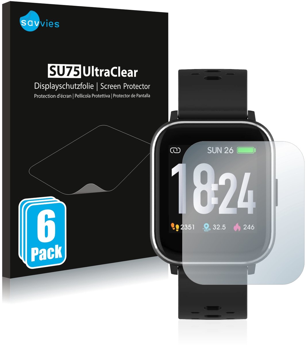 Savvies - Screenprotector voor Denver SW-163 - Folie Beschermfolie transparant 6 Stuks
