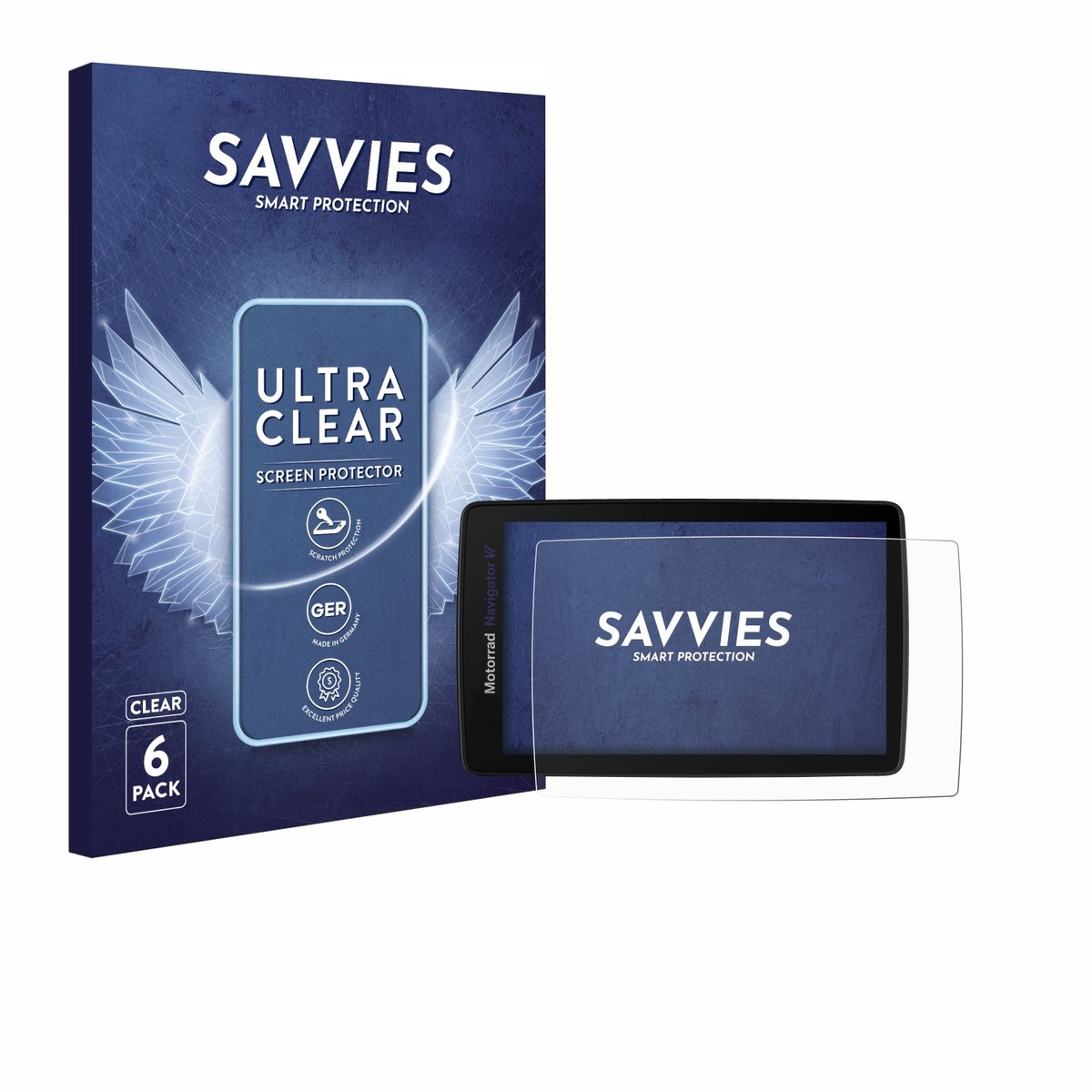 Savvies - Screenprotector voor BMW Navigator VI - Folie Beschermfolie transparant 6 Stuks