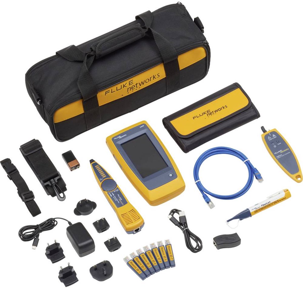 Fluke Networks LIQ-KIT-VFL-FBRLRT Kabel-, netwerk- en WiFi Industrial Ethernet-tester Geschikt voor: 10 Gbit/s