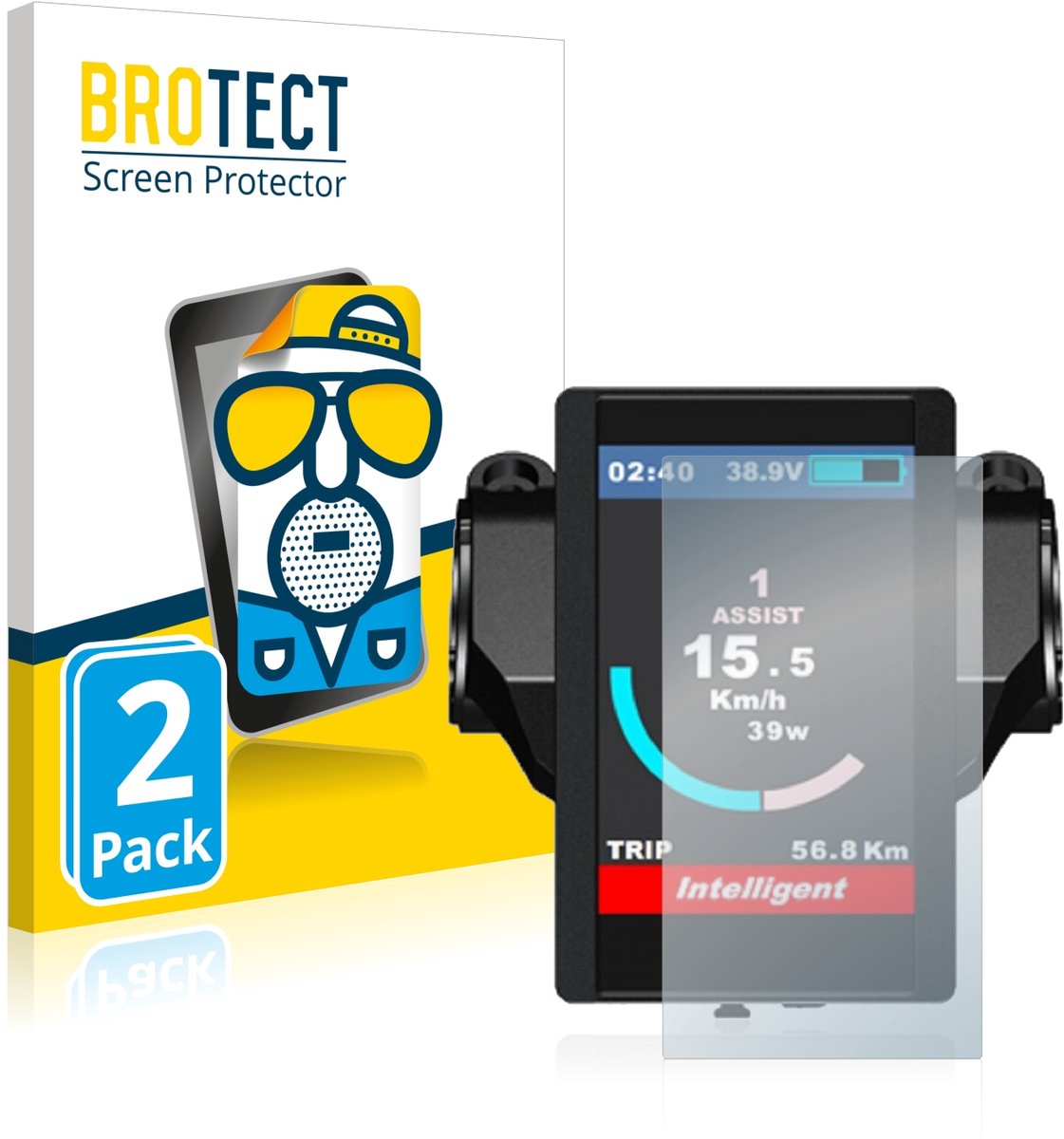 BROTECT - Screenprotector voor Bafang 850c - Folie Beschermfolie matte 2 Stuks