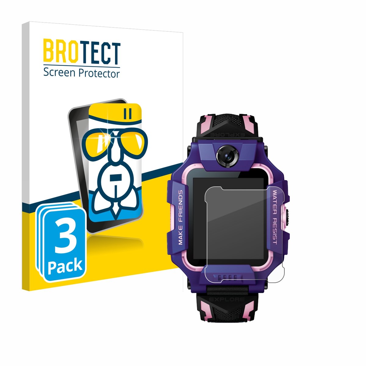 Screenprotector 3 Stuks voor Imoo Watch Phone Z6 Beschermglas transparant