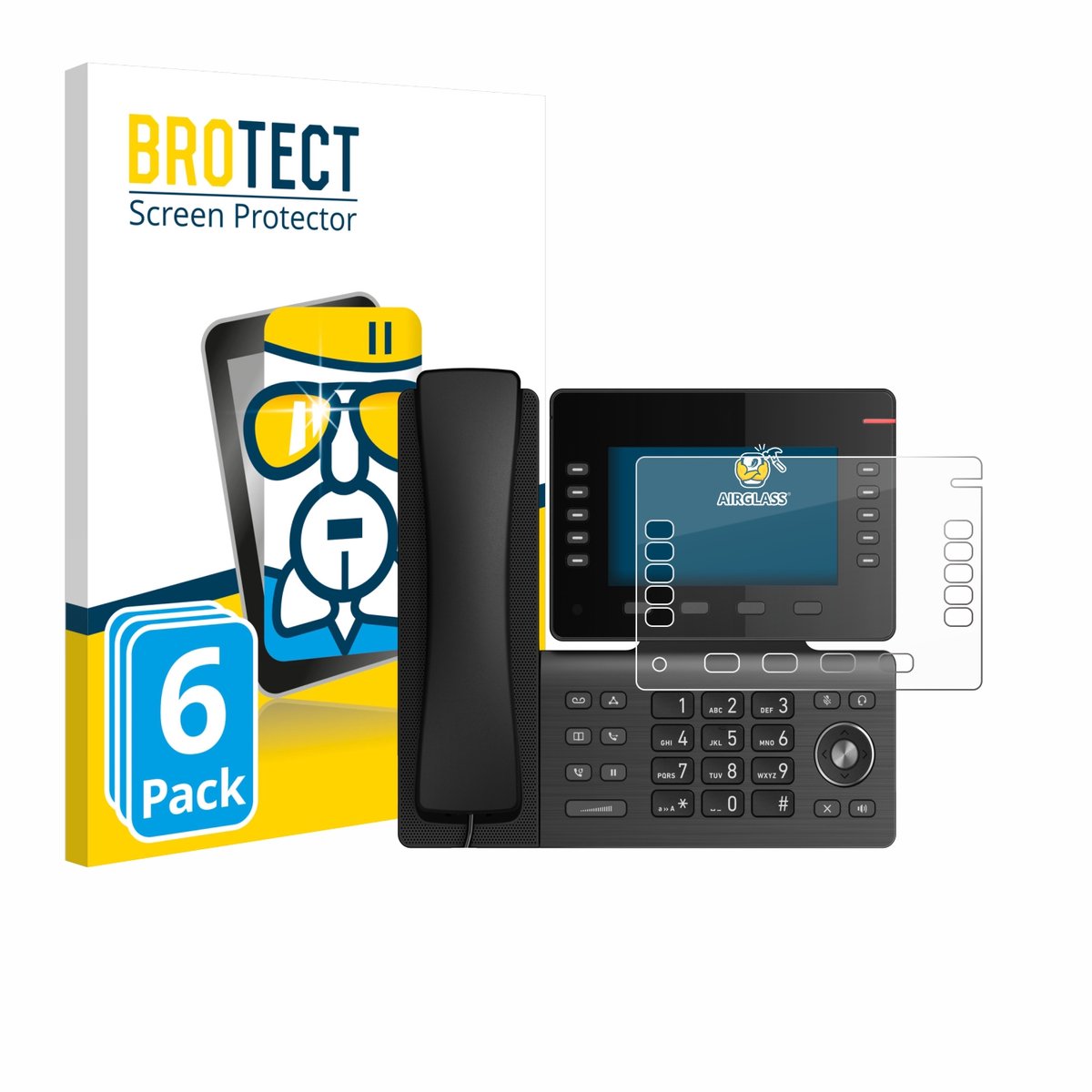 Screenprotector 6 Stuks voor Snom D865 Beschermglas transparant