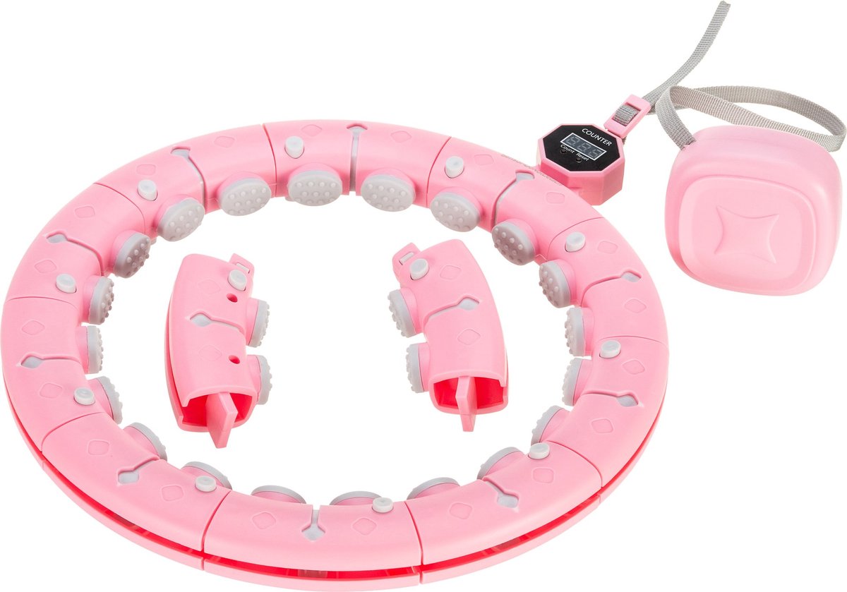 Gymtek® Verstelbare Hoelahoep met Gewicht en Teller - Fitness Hula Hoop - Verstelbare Diameter - Gewichtsverlies, Buikslanking