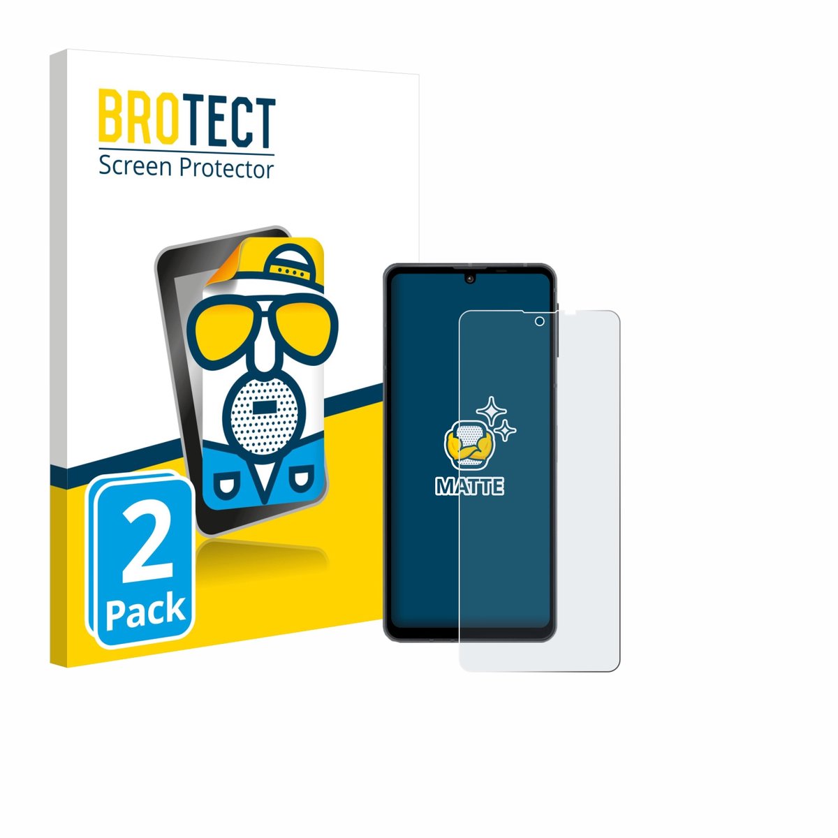 BROTECT - Screenprotector voor Sharp Aquos Sense 8 - Folie Beschermfolie matte 2 Stuks