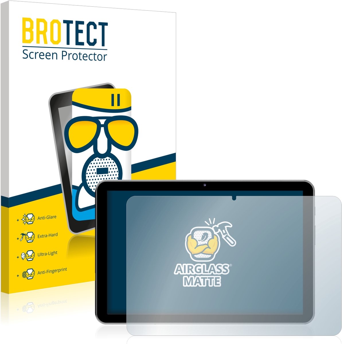 BROTECT - Screenprotector voor Peaq PET 1008 - Folie Beschermfolie Beschermglas matte