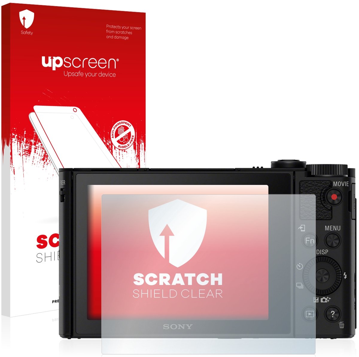 upscreen - Screenprotector voor Sony Cyber-Shot DSC-HX90 - Folie Beschermfolie transparant