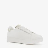 Blue Box dames sneakers wit goud - Maat 38 - Uitneembare zool