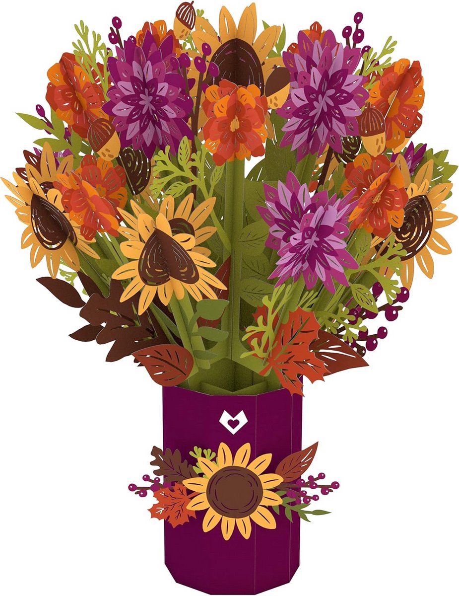3D Pop-up Zonnebloemen Boeket Kaart - Mooie Papieren Bloemen voor Verjaardag of Moederdag