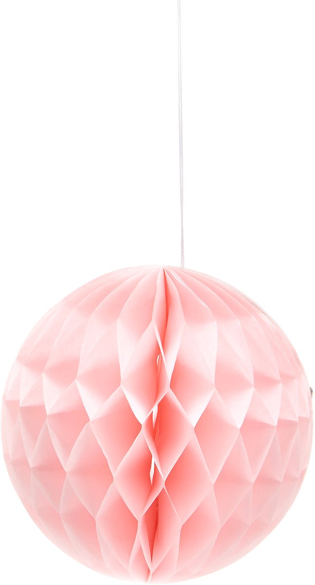 PARTYPRO - Honingraat papieren bal snoeproze 12 cm om op te hangen