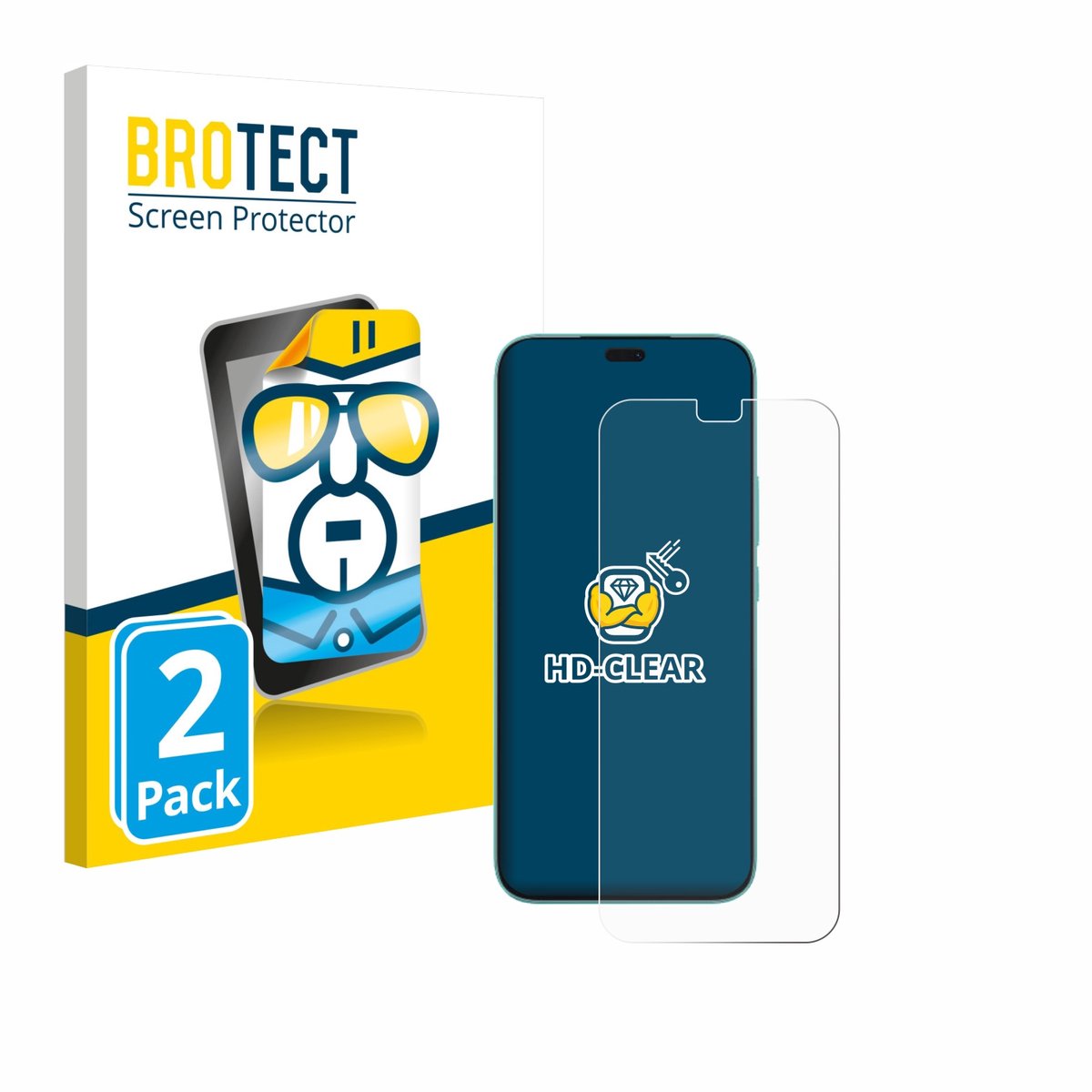 BROTECT - Screenprotector voor Honor 400 Lite - Folie Beschermfolie transparant 2 Stuks
