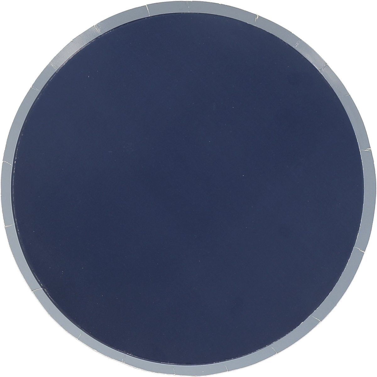 ARTYFETES - 6 Kleine Tweekleurige Kartonnen Borden Marineblauw en Stormblauw 18cm voor Feest