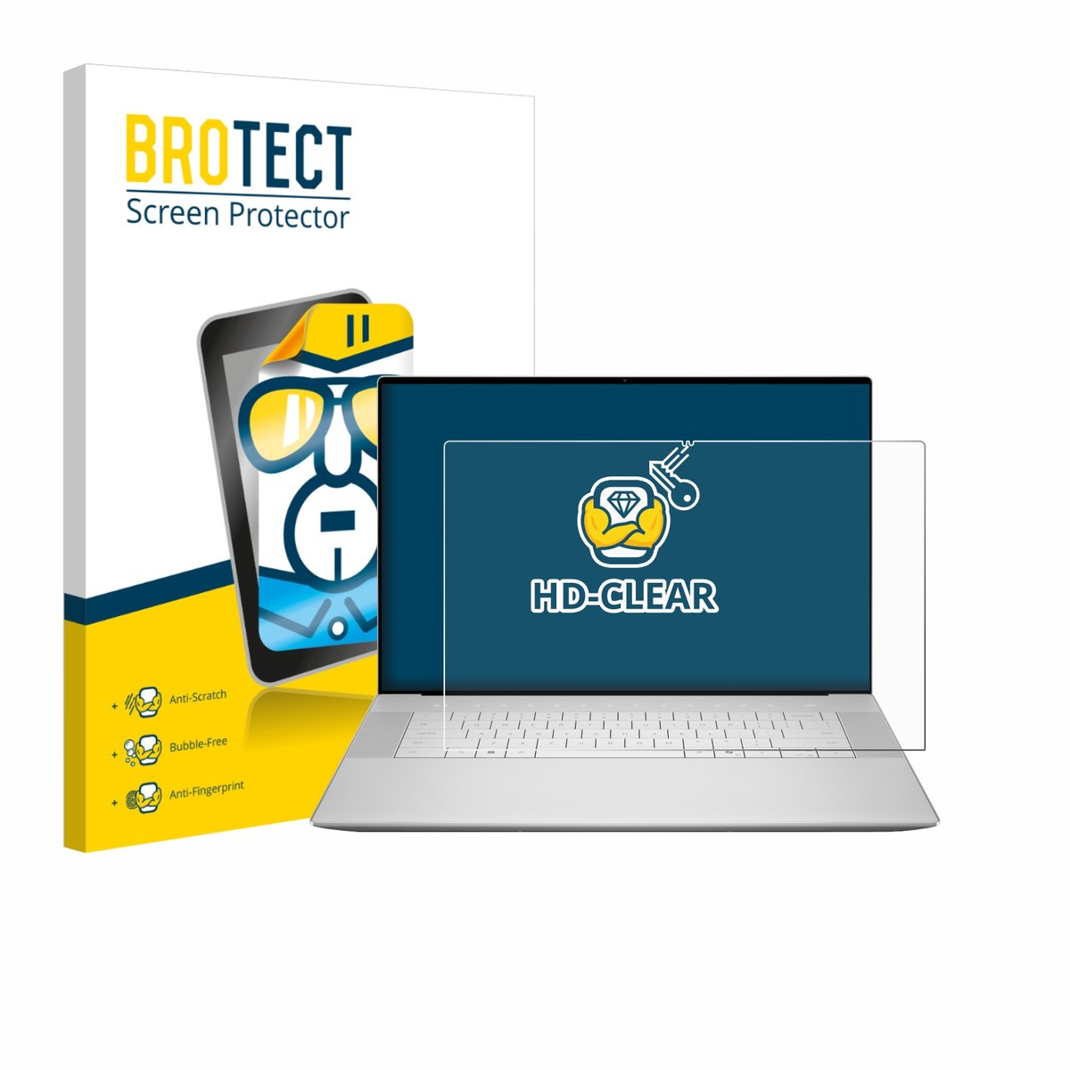 BROTECT - Screenprotector voor Dell 16 Premium Laptop - Folie Beschermfolie transparant