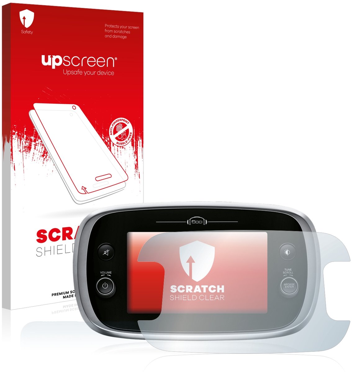 upscreen - Screenprotector voor Fiat 500X Uconnect 7" - Folie Beschermfolie transparant