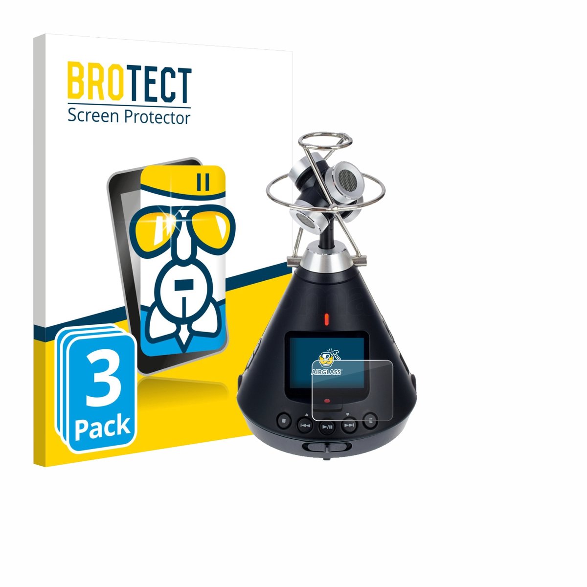 Screenprotector 3 Stuks voor Zoom H3-VR Beschermglas transparant