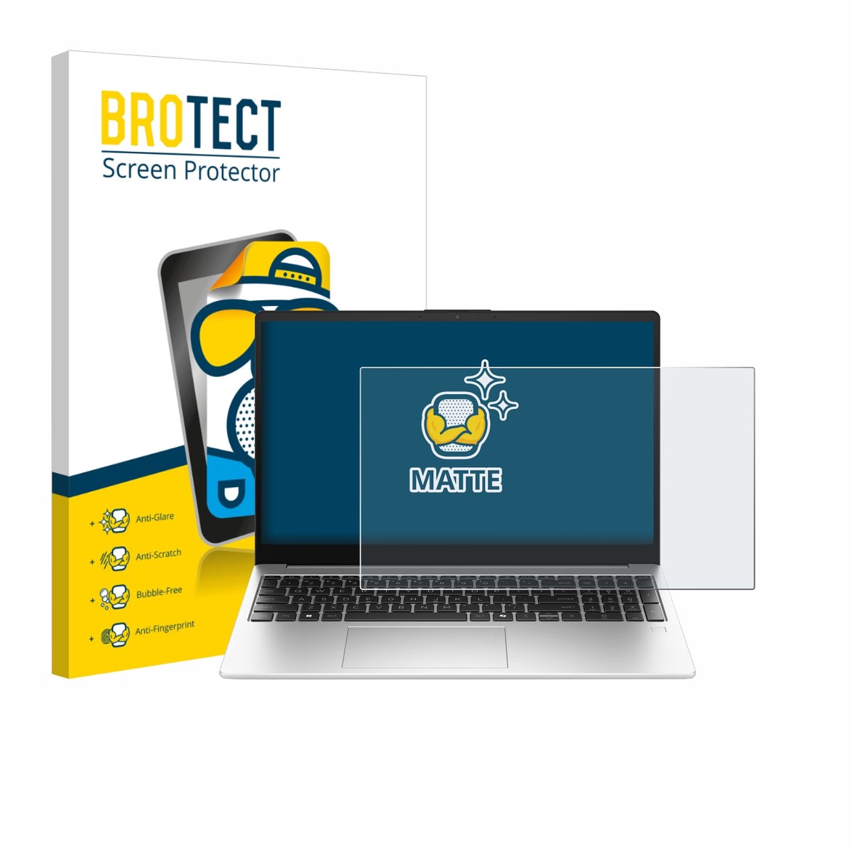 BROTECT - Screenprotector voor HP 255R G10 15.6" - Folie Beschermfolie matte