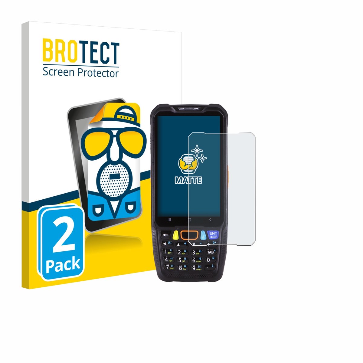 BROTECT - Screenprotector voor Point Mobile PM68 - Folie Beschermfolie matte 2 Stuks