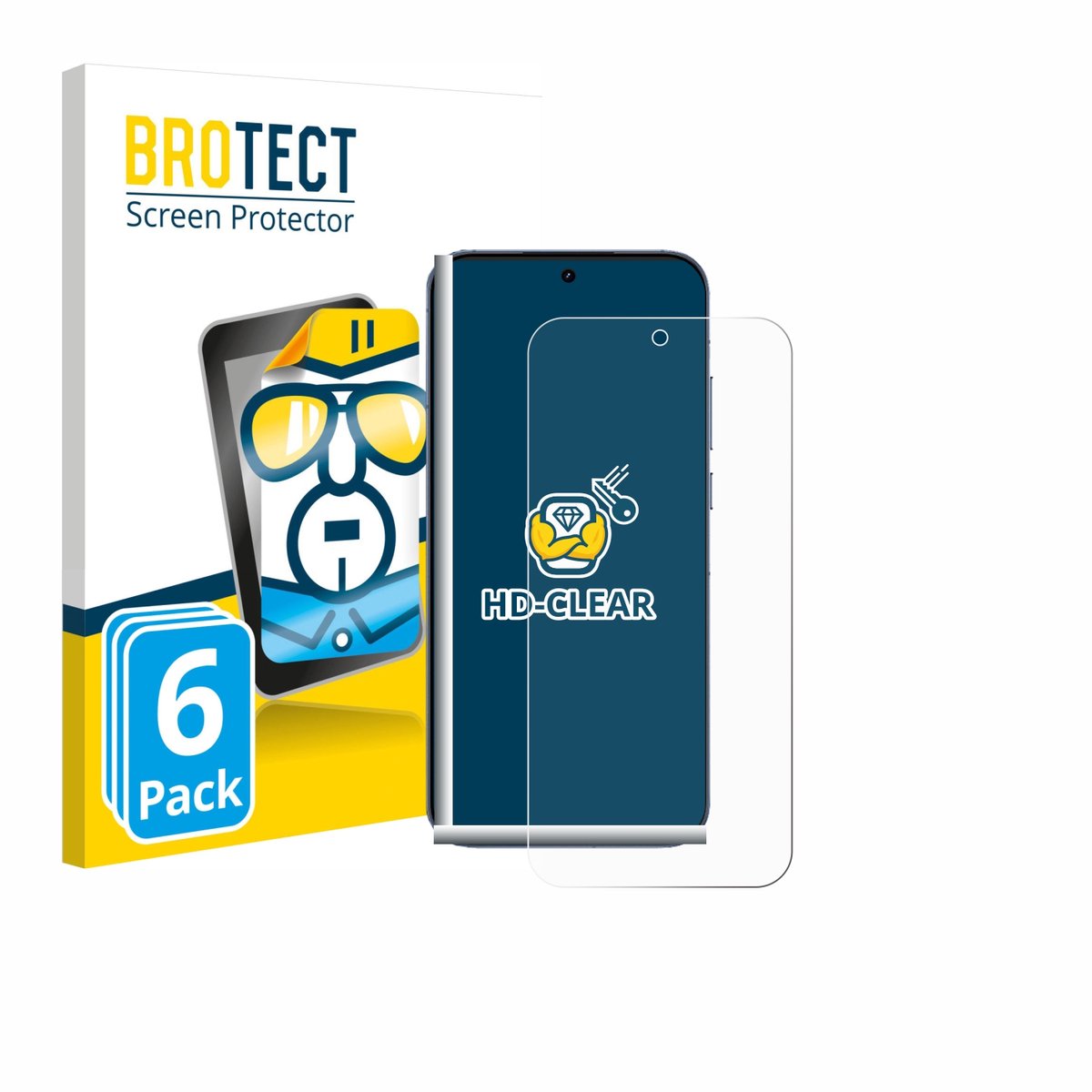 BROTECT - Screenprotector voor realme GT 8 Pro - Folie Beschermfolie transparant 6 Stuks