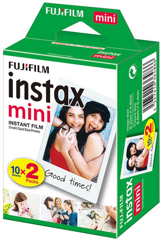 Fujifilm Instax Mini Film - Instant Fotopapier - Wit - 2 x 10 stuks
