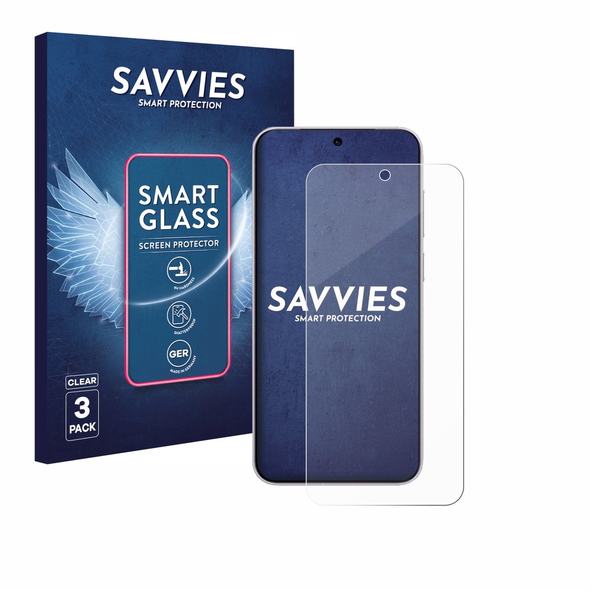 3 Stuks Savvies Screenprotector - geschikt voor Vivo X300 - beschermfolie glas transparant