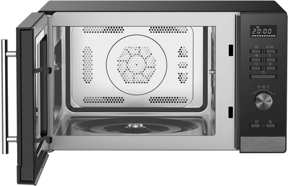 Inventum MN327CB Combimagnetron - 32L - 1000W - Hetelucht- en grillfunctie - Met draaispit - 10 programma's - 4 combistanden - Ontdooifunctie - Zwart — afbeelding 2