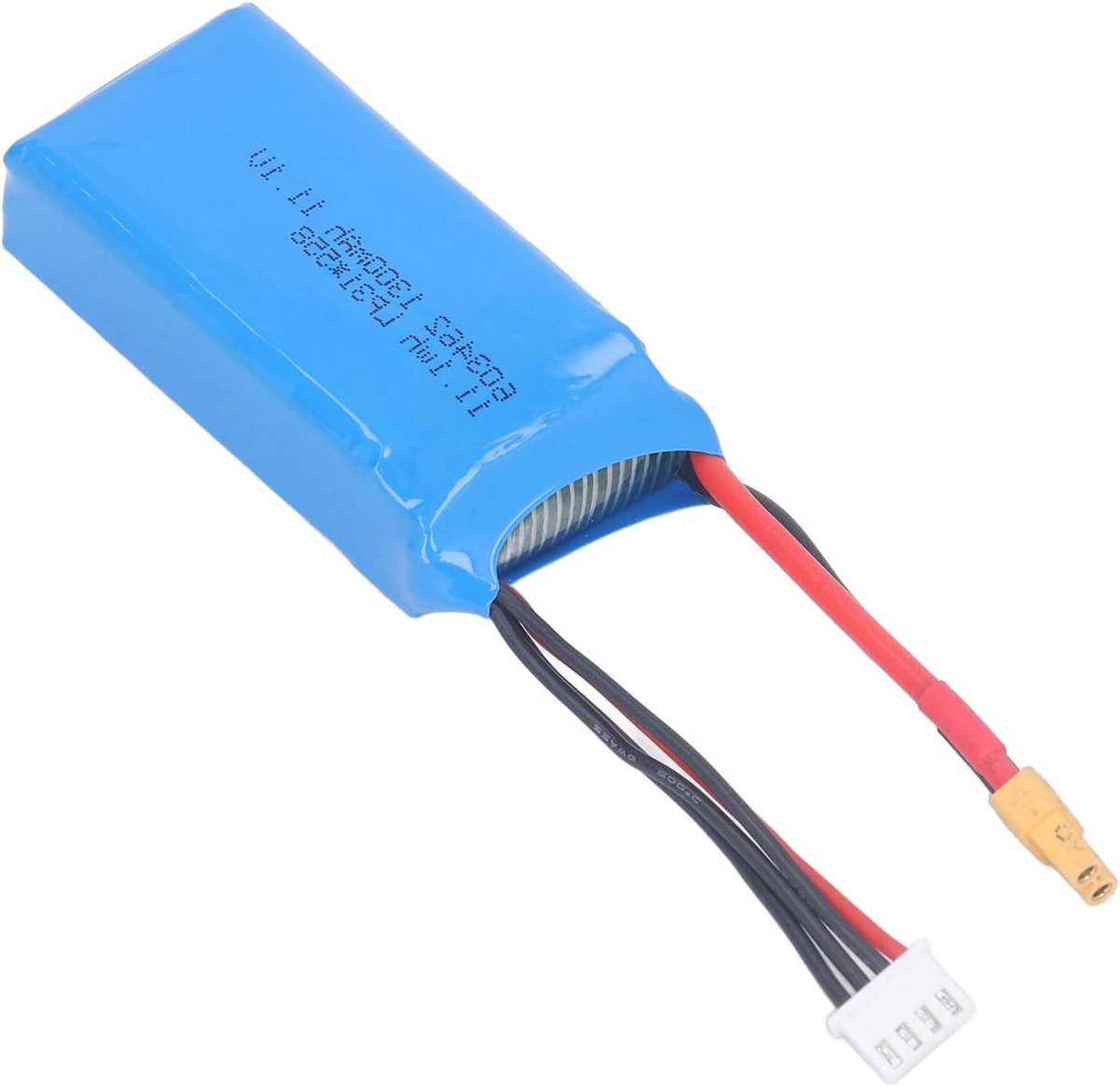 Allecto- RC Zweefvliegtuig Batterij - Lithium Lipo Batterij - Lichtgewicht - 11.1V 1300mAh - Draagbaar Ontwerp - Ingebouwde Beveiliging - Geschikt voor XK X450 Model - Verlengde Batterijduur - Overbelasting Kortsluitbeveiliging