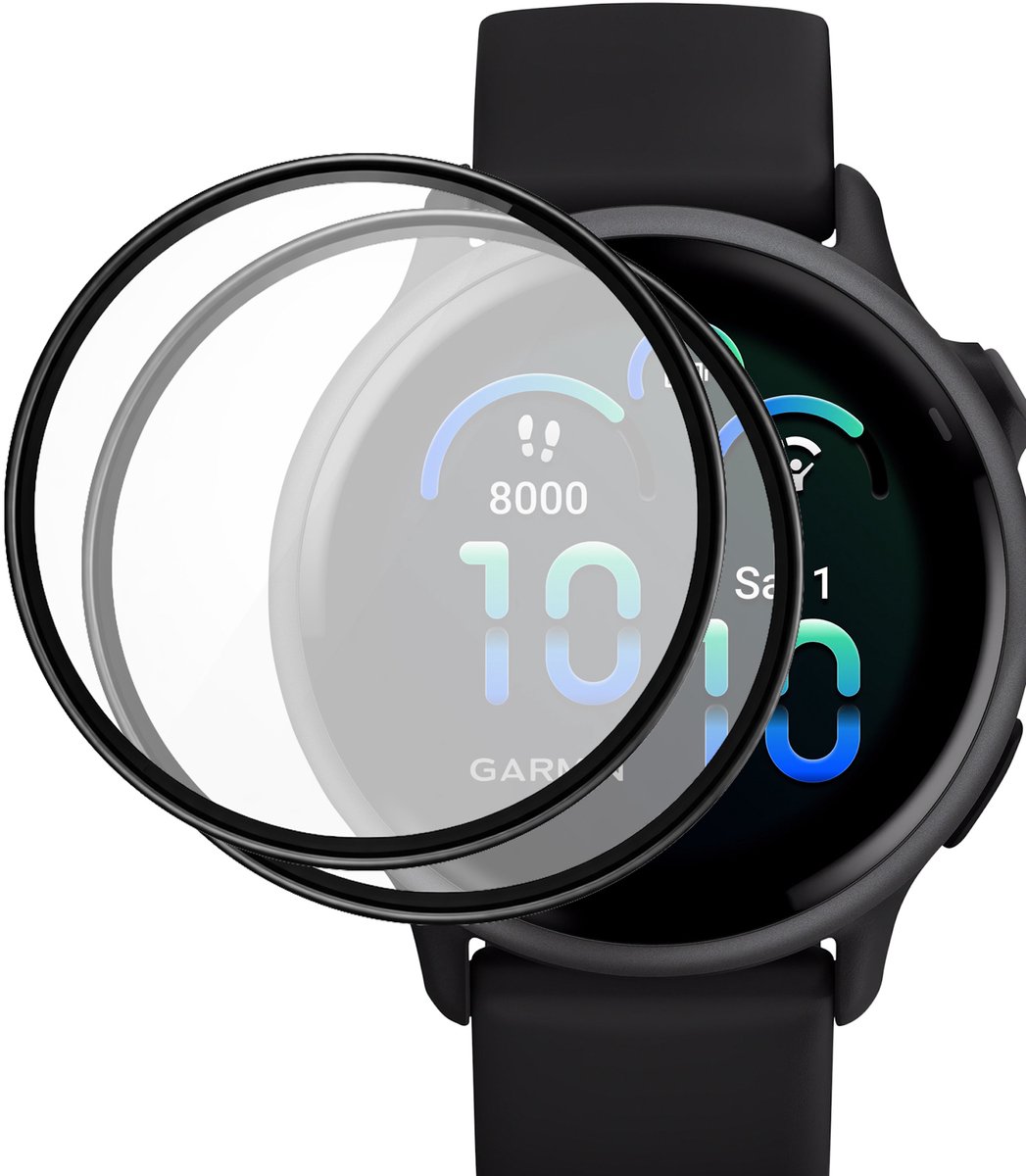2x Volledige Screenprotector geschikt voor Garmin Vivoactive 6 - FullGuard