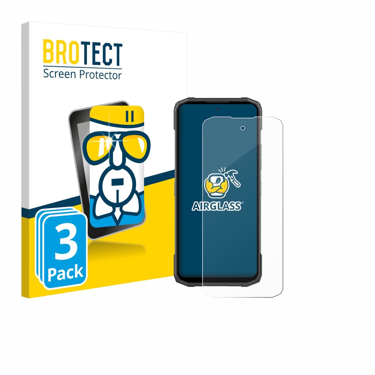 Screenprotector 3 Stuks voor Doogee Blade 20 Turbo Beschermglas transparant