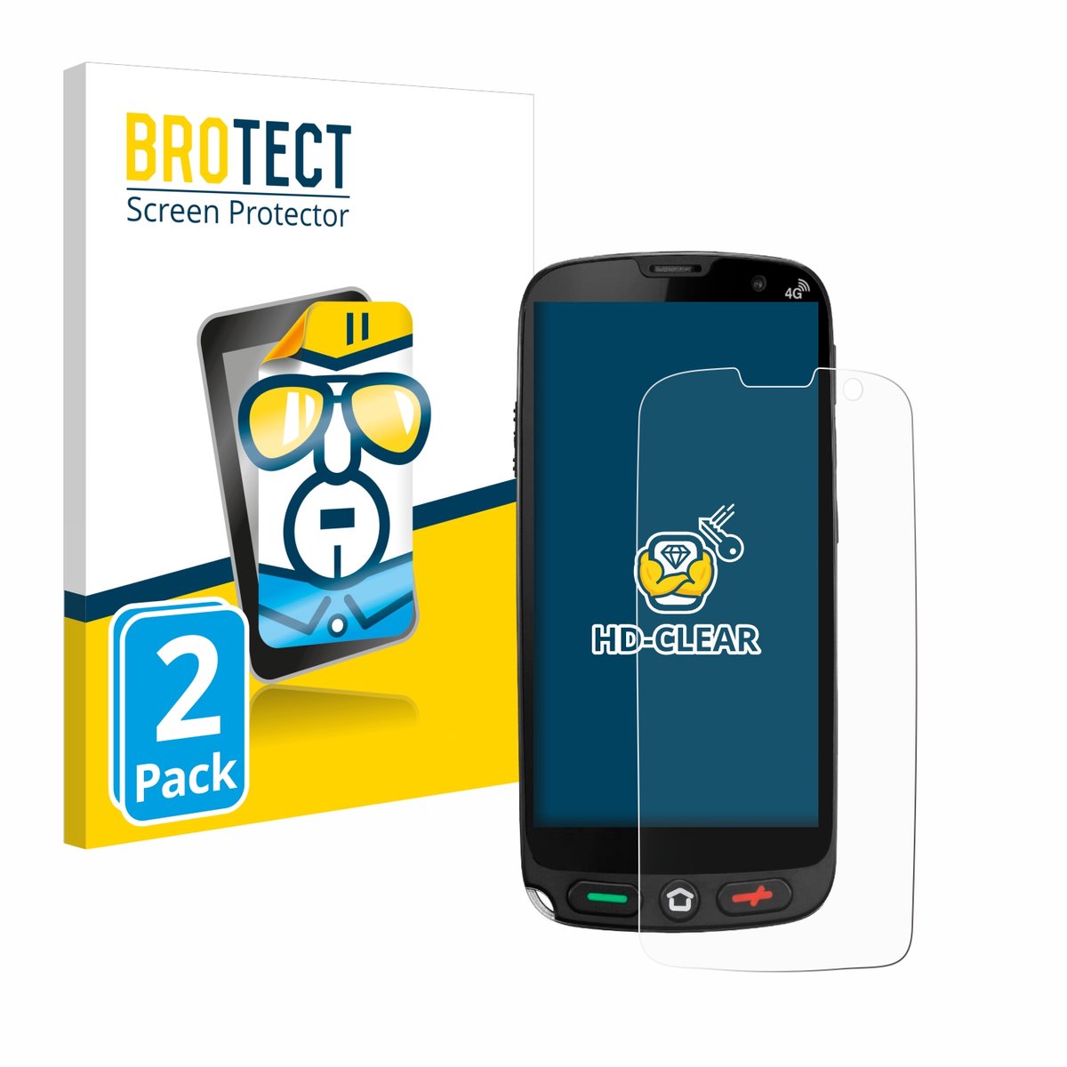 BROTECT - Screenprotector voor Brondi Amico XS - Folie Beschermfolie transparant 2 Stuks
